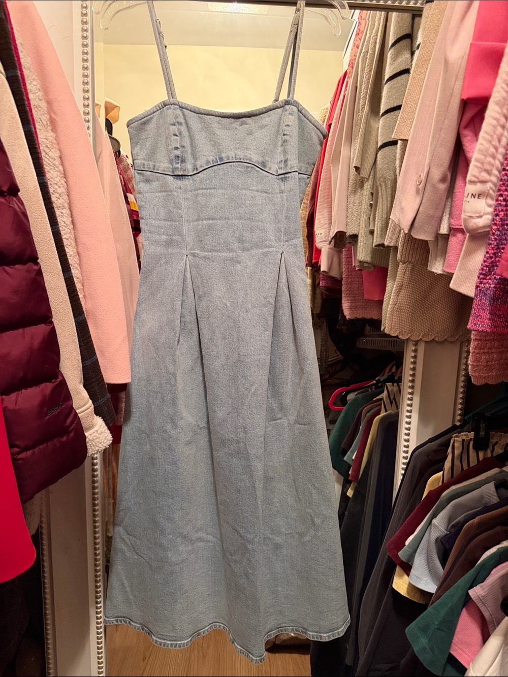 Meshki Light Blue Denim Maxi Dress - Picture 11 of 13